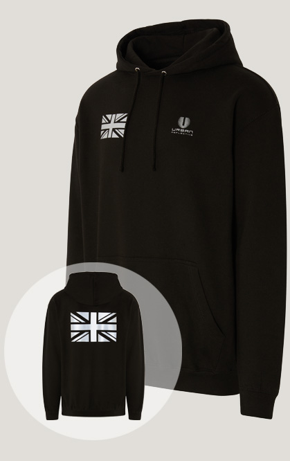 reflective hoodie - black