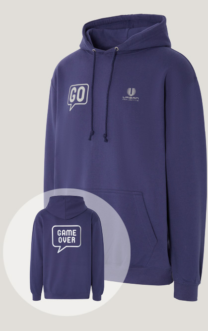 reflective hoodie - navy blue